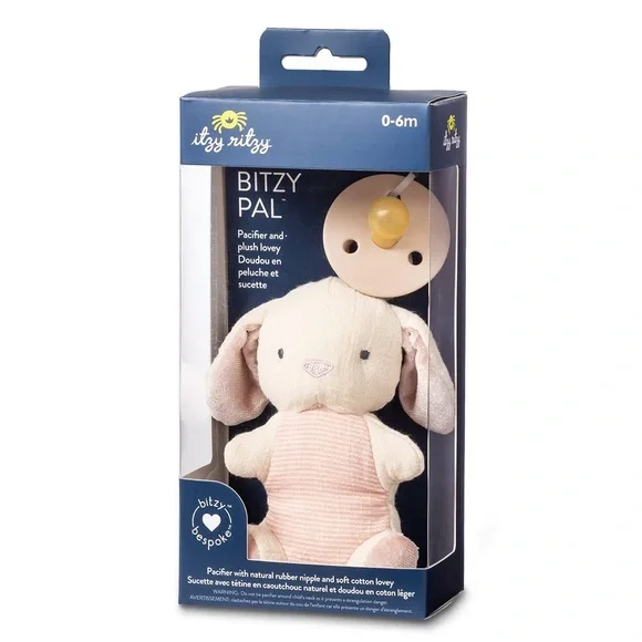 Itzy Ritzy Bitzy Pal Natural Rubber Pacifier & Lovey - Bunny - Picture 4 of 8